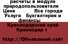 расчеты в модуле природопользователя › Цена ­ 3 000 - Все города Услуги » Бухгалтерия и финансы   . Краснодарский край,Краснодар г.